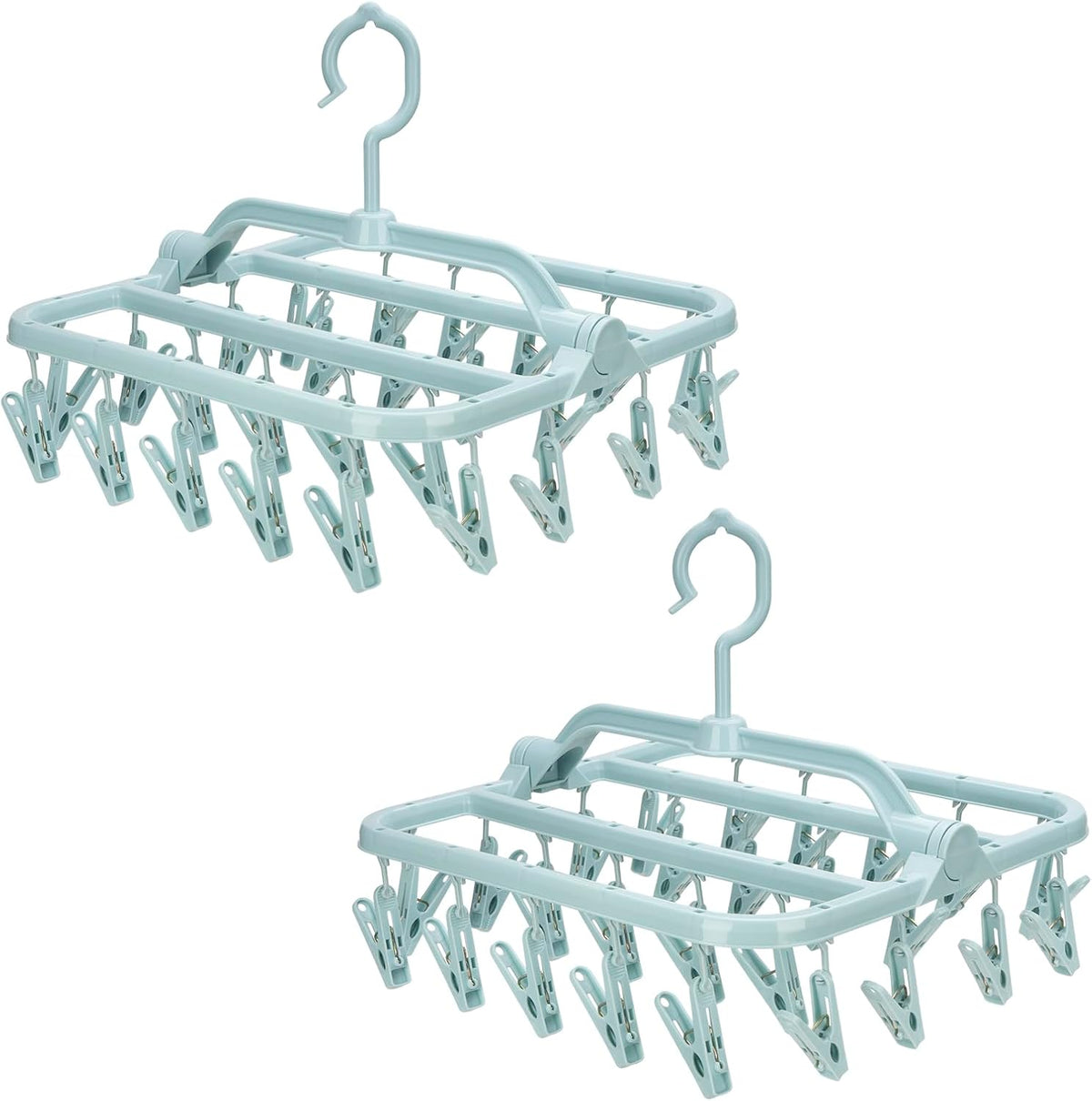 Annaklin 26-clip foldable drying hanger, White, 1 pack