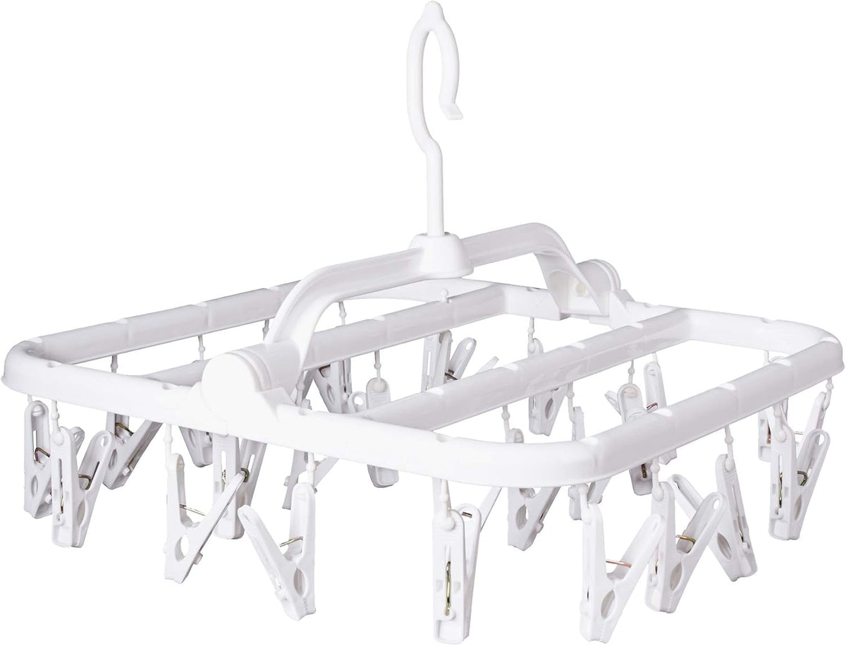 Annaklin 26-clip foldable drying hanger, Light Blue, 1 pack