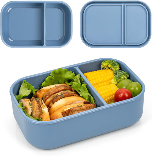 Annaklin silicone bento lunch box, Green, 32 fl oz, 2 Compartments